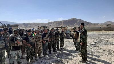 Afghan commandos arrive on July 4 to reinforce security forces in Faizabad, capital of Badakhshan province, after the Taliban captured fringe districts. Afghanistan Ministry of Defence/Reuters