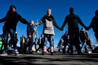 People protest against coronavirus restrictions in Germany. AFP