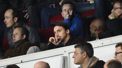 Paris Saint-Germain's Swedish striker Zlatan Ibrahimovic attends the Uefa Champions League Group F match against Apoel Nicosia on November 5, 2014, at the Parc des Princes stadium in Paris. Martin Bureau / AFP