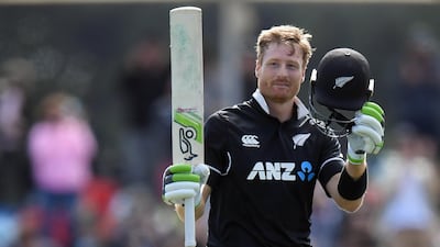 New Zealand opener Martin Guptill scored the 16th hundred of his ODI career. It was also his second straight century. Kai Schwoerer / Getty Images