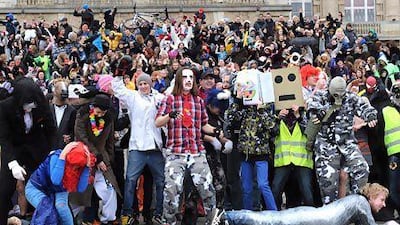 The Harlem Shake dance craze hits Szczecin, Poland. Marcin Bielecki / EPA