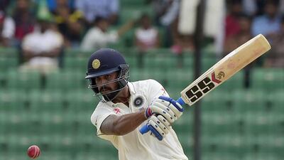 Murali Vijay, the India opening batsman, hit his sixth Test century on Friday. Munir uz Zaman / AFP