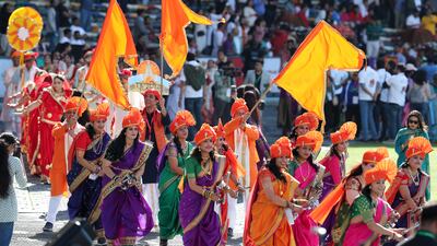 Mr Modi was to address 40,000 citizens at 6pm at the Alhan Modi event at Zayed Sports City in the capital