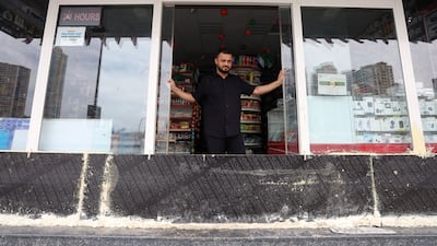 Supermarket owner Hanif Khan managed to avoid major losses