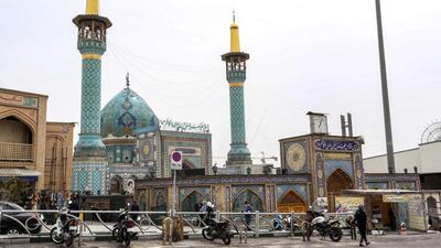 A view from outside the closed Imamzadeh Saleh in the Iranian capital Tehran's Shemiran district. AFP