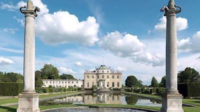 Tyringham Hall, built by Sir John Soane with gardens by Sir Edwin Lutyens, two famous British architects, is for sale £18 million. Courtesy Savills