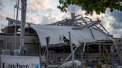 Meteorologists said heavy rainfall and hail were expected in western and central Germany on Friday, with storms producing gusts of wind up to 130kph. AP Photo