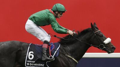 Harzand, ridden by Pat Smuller, races in the Epsom Derby on Saturday. Henry Browne / Action Images / Reuters / June 4, 2016