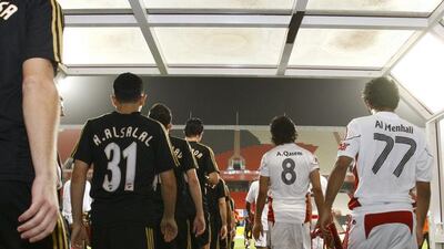 The Al Jazira team take to the pitch in August 2011. Mike Young / The National
