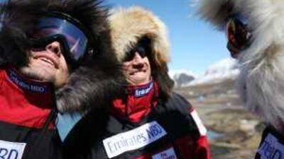 Derek Crowe, Adrian Hayes and Devon McDiarmid in Narsaq, Greenland