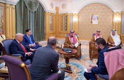 President Trump met Syrian leader Ahmad Al Shara in Riyadh a day after announcing the lifting of sanctions. Reuters