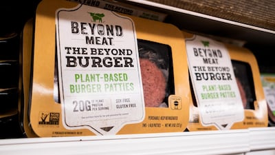 The shares of Beyond Meat jumped 49 per cent last month as retail sales of plant-based meat alternatives increased. EPA
