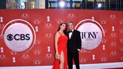 US actor Peter Gallagher and his daughter singer Kathryn Gallagher. AFP
