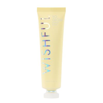 Wishful Yo Glow enzyme scrub, 100ml, Dh177, Huda Beauty. Courtesy Huda Beauty