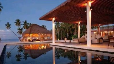 The pool area at the Park Hyatt Maldives (Courtesy Hyatt)