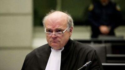 The prosecutor, Daniel Bellemare, at the Lebanon tribunal yesterday.