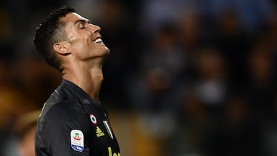 Cristiano Ronaldo reacts during the Serie A match between Juventus and Parma. AFP