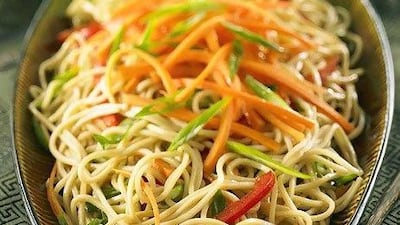 Asian-style noodle salad. Getty Images