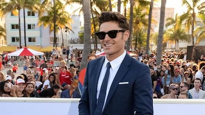 Zac Efron in a Hugo Boss spring/summer 2017 suit at the Baywatch premiere. Courtesy Hugo Boss