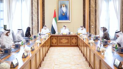 The meeting took place in Abu Dhabi at Qasr Al Watan. Photo: WAM