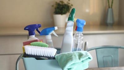 Exposure to the ingredients of some cleaning products can cause skin issues. Getty