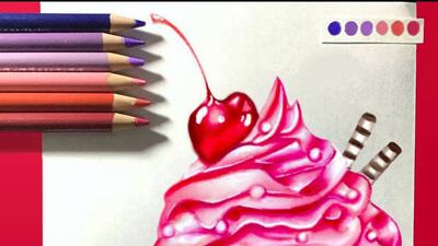 Ms Sharma loves her drawings to be as colourful as possible.