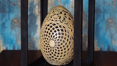 ‘Jali Pysanky’ by Christopher Lamber, executive pastry chef at Intercontinental Dubai – Festival City. The architectural style of Mashrabiya works for cake and pastries as well as interior design. Courtesy Chef Middle East