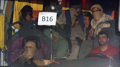 Hizbollah reached a deal with ISIL that involved the transfer of 308 ISIL fighters along with their families from the Syrian-Lebanese borders to the eastern Syrian city of Albu Kamal. Omar Sanadiki / Reuters