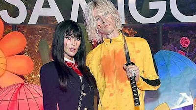 Megan Fox and Machine Gun Kelly channeled Gogo Yubari and The Bride from Kill Bill. Photo: machinegunkelly / Instagram