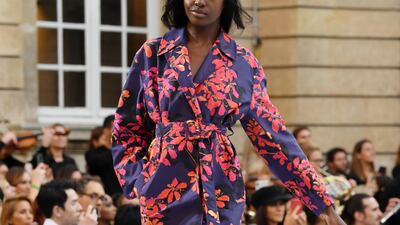 Leomie Anderson walks the runway during the L'Oreal Paris show as part of Paris Fashion Week on September 28, 2019. Getty Images