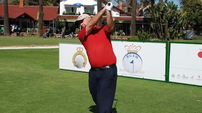 Stephen Dodd tees off at the Royal Golf D'Anfa Open.