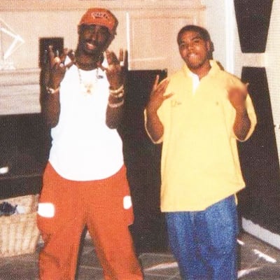 Former rapper Mutah Beale with Tupac Shakur. Mutah Beale / Instagram