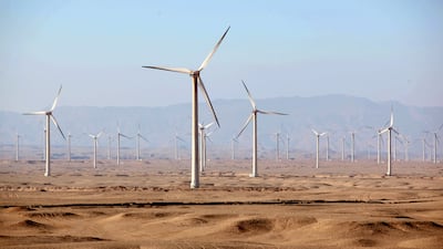 The Zafarana wind farm in Egypt, which is diversifying its energy sources. Victoria Hazou / The National