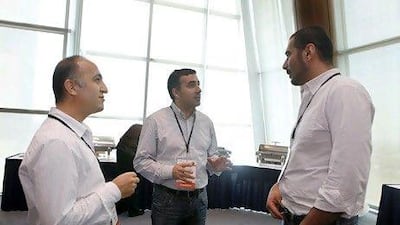 Levent Yilmaz, the chairman of Baydöner, centre, has been termed a 'high-impact entrepreneur' by Endeavor Global. Jeffrey E Biteng / The National