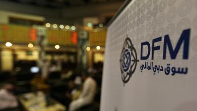 The Dubai Financial Market General Index is about 43 per cent below its peak level in 2008. Pawan Singh / The National
