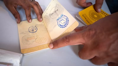 Visitors to Expo 2020 Dubai can have their passports stamped in nearly every pavilion. Victor Besa / The National.