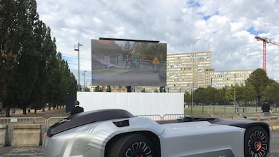 A self-driving Volvo electric truck with no cab called Vera in Berlin, Germany. The UAE is a strong contender for AVs because of its solid infrastructure and new roads. Reuters