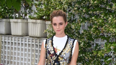 Emma Watson, in Louis Vuitton, attends a photo call for 'The Circle' at Hotel Le Bristol on June 22, 2017 in Paris, France. Getty Images