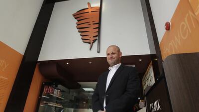 Mohammad Mahafza, managing partner and head of operations at Shawermaty Gourmet, denies that the company is merely trying to replicate Just Falafel’s strategy. Jeffrey E Biteng / The National