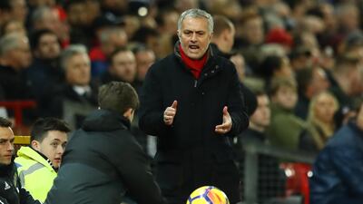 A ball boy passes the ball to Manchester United manager Jose Mourinho during the 0-0 draw against Southampton at Old Trafford. Clive Mason / Getty Images