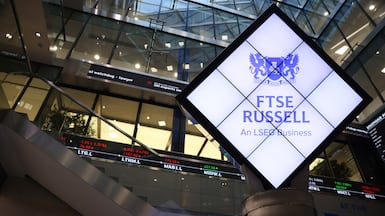 The FTSE 100 has passed the 10,000 points mark for the first time. Getty Images