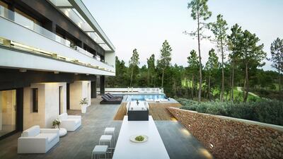 The La Vinya show villa complete with pool. Courtesy PGA Catalunya Resort