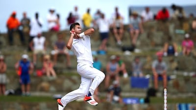 James Anderson played in his 100th Test when England faced West Indies at the Sir Vivian Richards Stadium. in Antigua, Antigua and Barbuda. a milestone fewer and fewer bowlers are achieving. Michael Steele / Getty Images