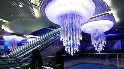 The interior contractor Depa worked on the fit out of Dubai Metro's stations, which included wall claddings and glass works. Stephen Lock / The National