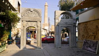 The Muslim and Christian doors are now on display in the heart of the Old City just opposite to the famous leaning minaret of the 12th century of Al Nuri Mosque, which was destroyed by ISIS in 2017 and rebuilt by a UNESCO-led initiative partly funded by UAE. Photo: Louis-Cyprien Rials