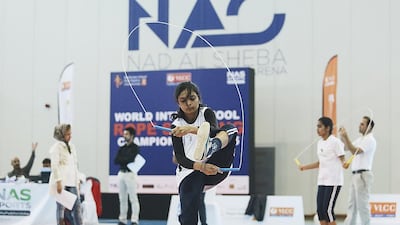 Pupils from all over the world took part in the World Inter-school Rope Skipping Championship in Dubai. Sarah Dea / The National