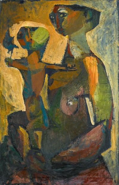 Mother and child by Munira Al-Kazi