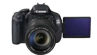 The Canon 600D EOS digital SLR has a swivelling three-inch LCD screen. Courtesy: Canon
