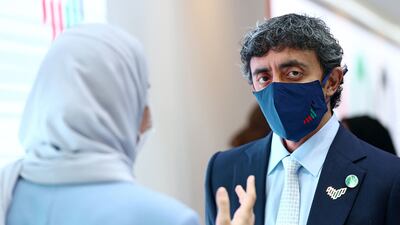 Sheikh Abdullah bin Zayed, Minister of Foreign Affairs and International Co-operation at the Cop26 UN Climate Change Conference in Glasgow, Scotland. AFP
