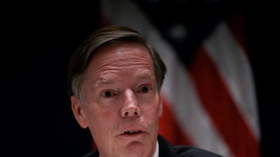 Ambassador to China Nicholas Burns attends a climate roundtable at the US embassy in Beijing. Reuters